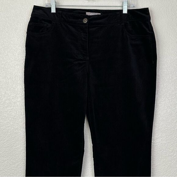 Chico's Velvet Black Fly-Front Jeggings, Size 12 - Picture 2 of 11